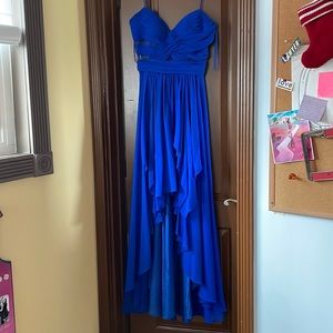 Cache electric blue long dress (size 6)